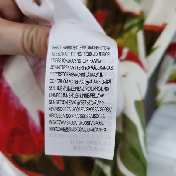 Farm Rio Spring Forest Mini Linen Blend Dress M - Picture 11 of 13